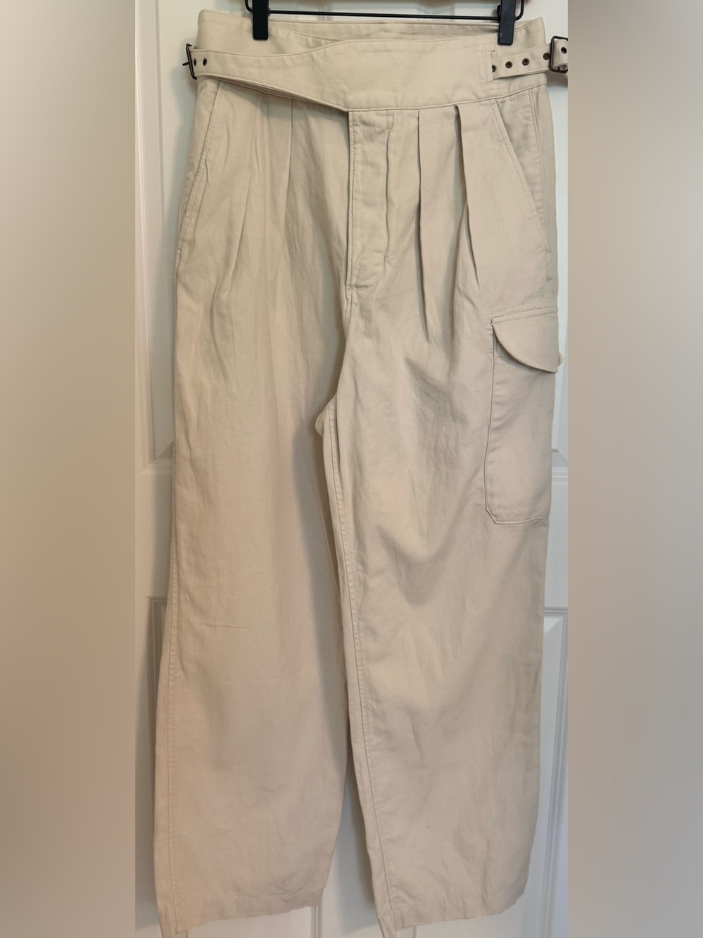 Banana Republic NWT Linen Blend Utility Cargo Wide Leg Pants 10